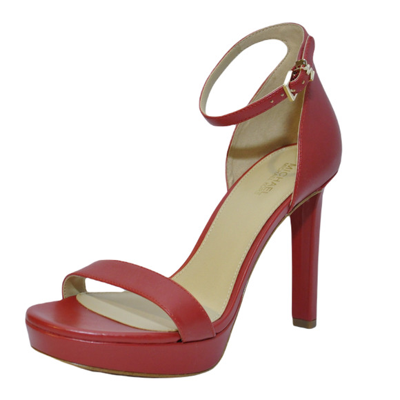 Michael Kors Shoes - Michael Kors Margot Leather Platform Sandal Pump Shoe Chili Red 6.5/9.5/10 $195